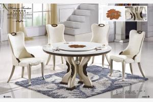 Quality dining room 8 seater round marble table furniture wholesale