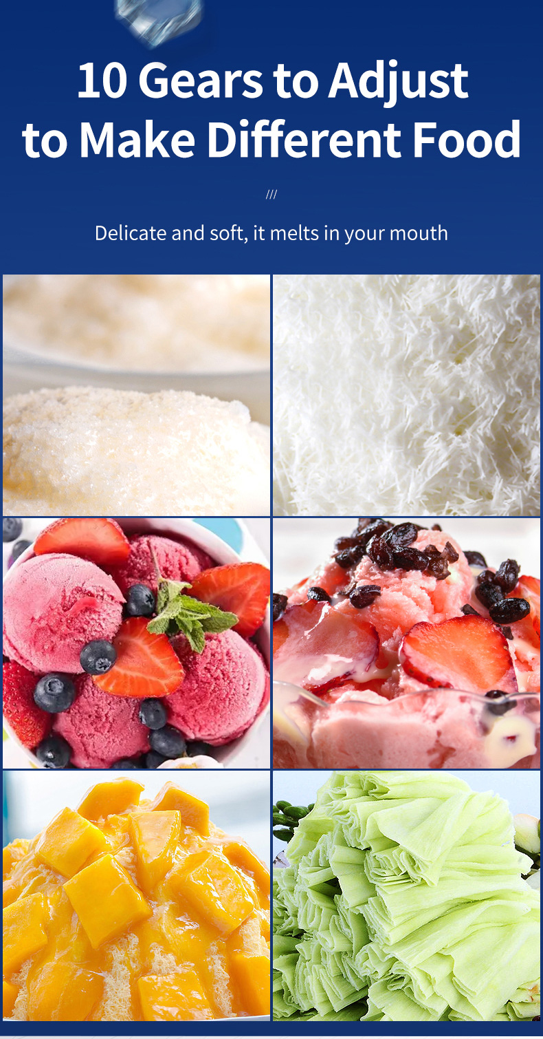 Related to Raw Materials Bingsu Shave Ice Snow Machine with Low Noise Compressor