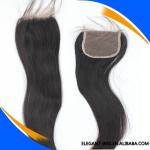 Hot Sale 4x4 Size 1b Color Silky Straight Top Lace Closure With Baby Hair In