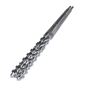 Quality AISI4140 Conical Twin Extruder Screw Barrel For PVC Pipe Extruder Machine wholesale