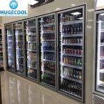 27X10X8 Foot 10 Glass Door Walk in Display Cooler featuring U Type Temperature