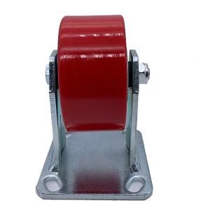 Quality 6 Inch Rigid Red Polyurethane Tread Heavy Duty Caster wholesale