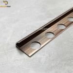8mm 10mm 12mm Metal Tile Edge Trim Aluminum Curved Outside Corner