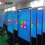 Floor standing vertical tv touch screen kiosk 4k outdoor advertising player