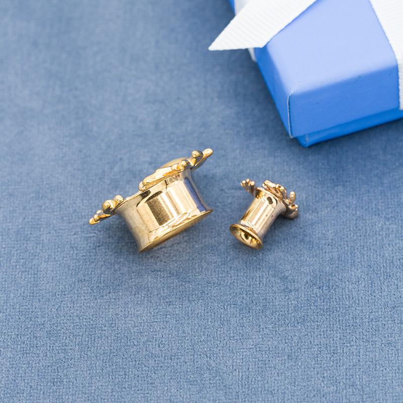 4G Gold Ear Plug Tunnels Stainless Steel 304 Teardrop Body Piercing