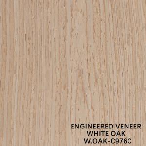 Quality Reconstituted Decorative Engineered Wood Veneer White Oak 976C Crown Grain 0.15-0.55mm wholesale