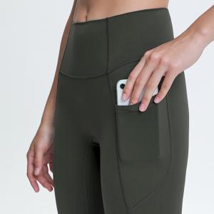 Quality High Waisted Size XXL Yoga Pants Nylon No T Line With Pocket wholesale