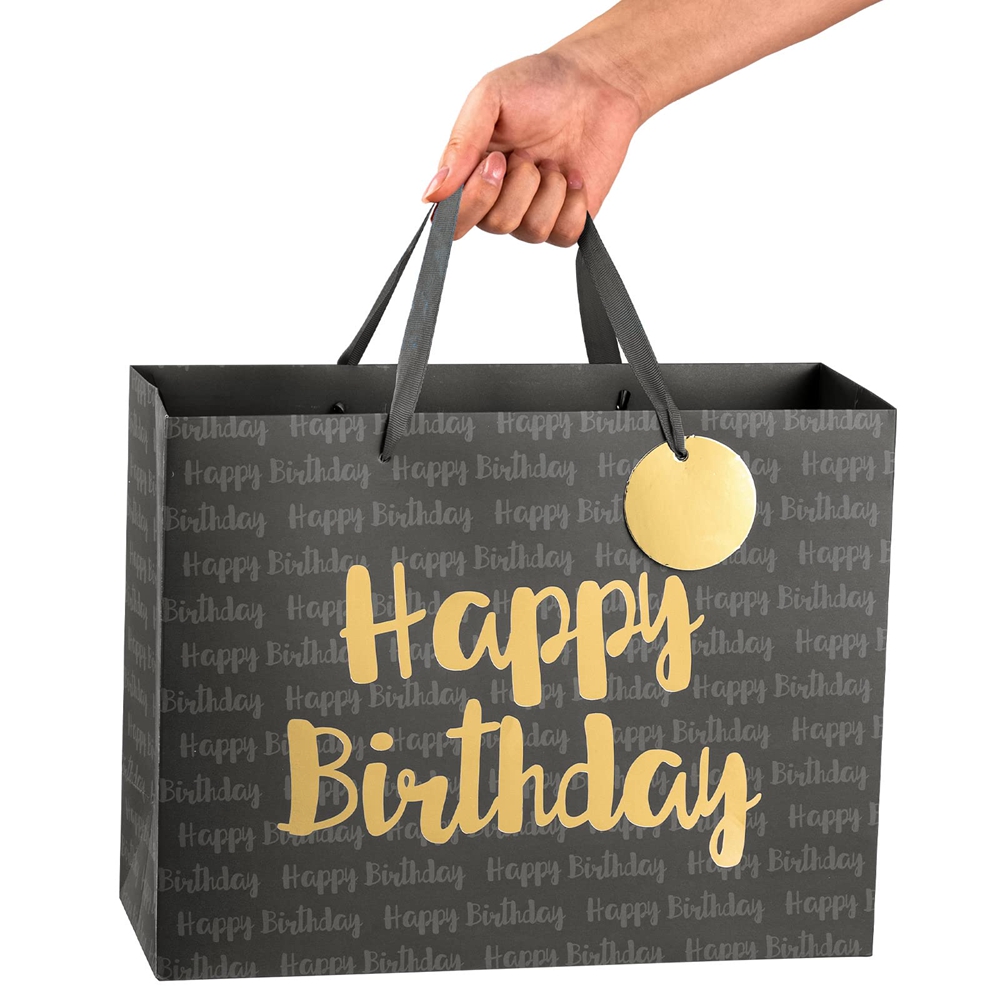 Zhejiang 's Gravure Printing Ivory Board Paper Bag Affordable Happy Birthday Souvenir