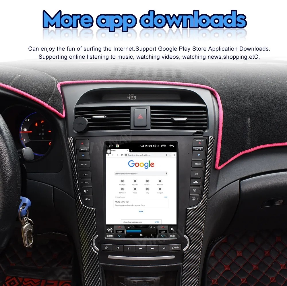 For 2006-2018 Acura TL 10.4 Inch LCD Screen 8 Core Navigation Multimedia DVD Player renesas mcu Wireless Carplay 4G BT