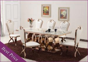 Quality Rose Gold Stainless Steel Dining Table Chairs For Dining Room (YS-2) wholesale