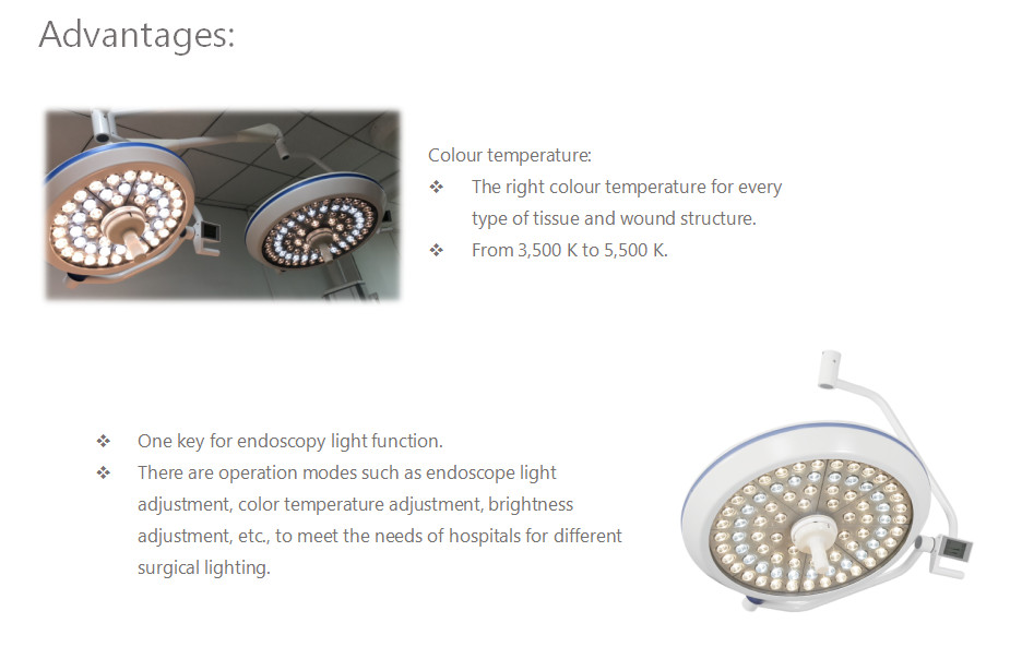 Ceiling-Mounted Operating Room Dedicated Shadowless LED Surgical Light
