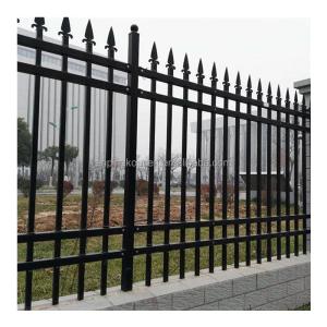 Quality 3m Black Aluminum Hot Dipped Galvanized Powder Coated Garden Steel Fence Panels With Post wholesale