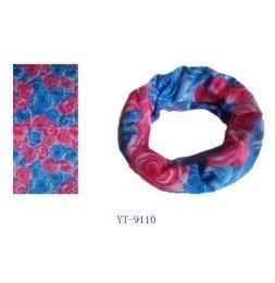 Quality Pink and Blue Rose Flower Design Bandana (YT-9110) wholesale