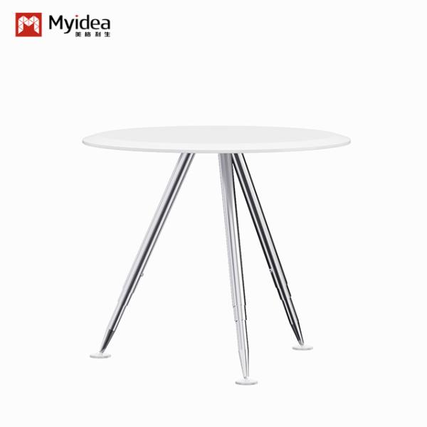 Modern Style Office Furniture Table With White Countertop And Sturdy Metal Steel