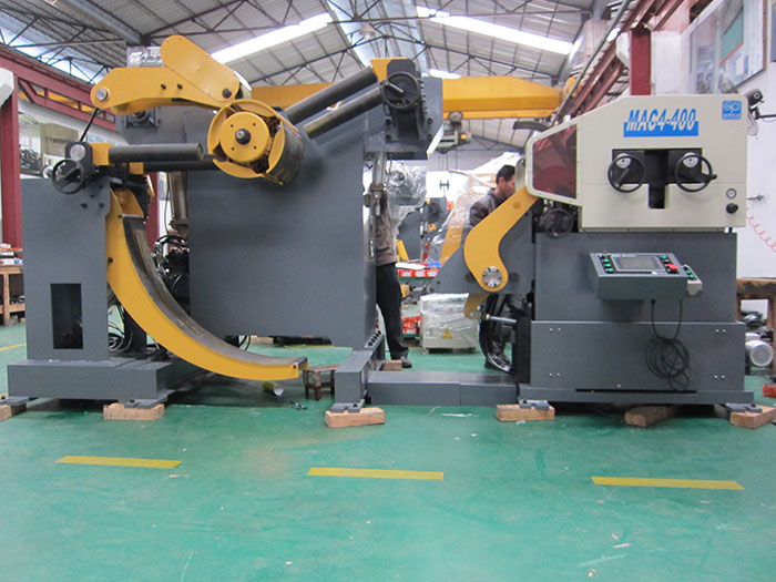 Material Frame Stainless Steel Coil Feeder Stamping And Leveling Machine