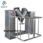 Cosmetic Powder Blender Mixer , Animal Feed Rice Husk V Type Mixer Machine