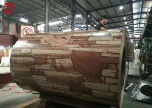Quality Wood Grain Rolled Steel Coils AISI Standard , Ppgi Mild Steel Coil With Flower Pattern wholesale