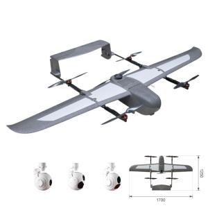 Quality Long Range Industrial Inspection Drone UAV VTOL 2KG Payload 1700mm Wingspan wholesale