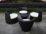 All Weather PE Rattan Obelisk Chair For Office / Patio Leisure