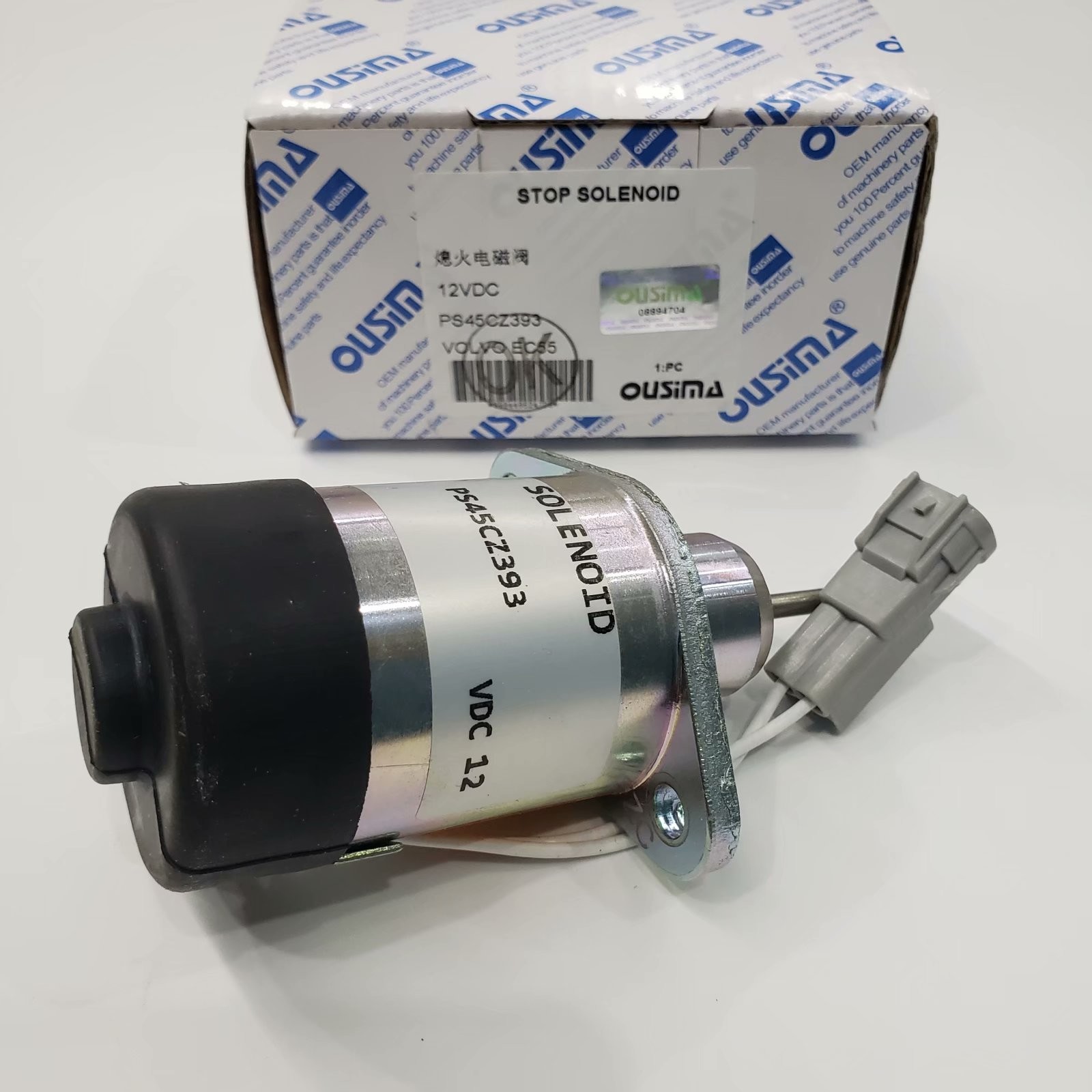 OUSIMA Solenoid Assy PS45CZ393 12V Fuel Shutdown Solenoid For EC55