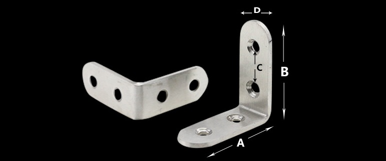 L shape angle corner bracket for chair sturdy to enhance furniture 2.5mm thickness
