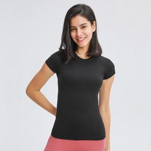 Quality 6 Colors Women's Short Sleeve Gym Tops Nylon Quick Drying Athletic Shirts wholesale