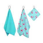 Absorbent Microfiber Waffle Weave Golf Towel Printed Custom Logo