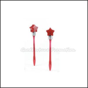 Quality Hot Sale Cheap Promotional printed logo led light five point star ballpoint pen gift wholesale