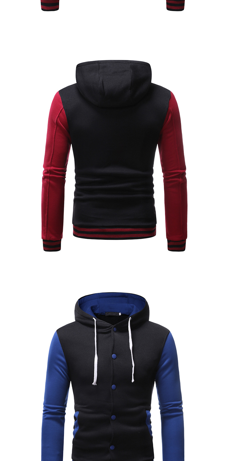 Custom Logo Running Top Color Contrast Felpa Long Sleeve Outdoor Bluzy Sweatshirts Mens Hoodies With Pocket
