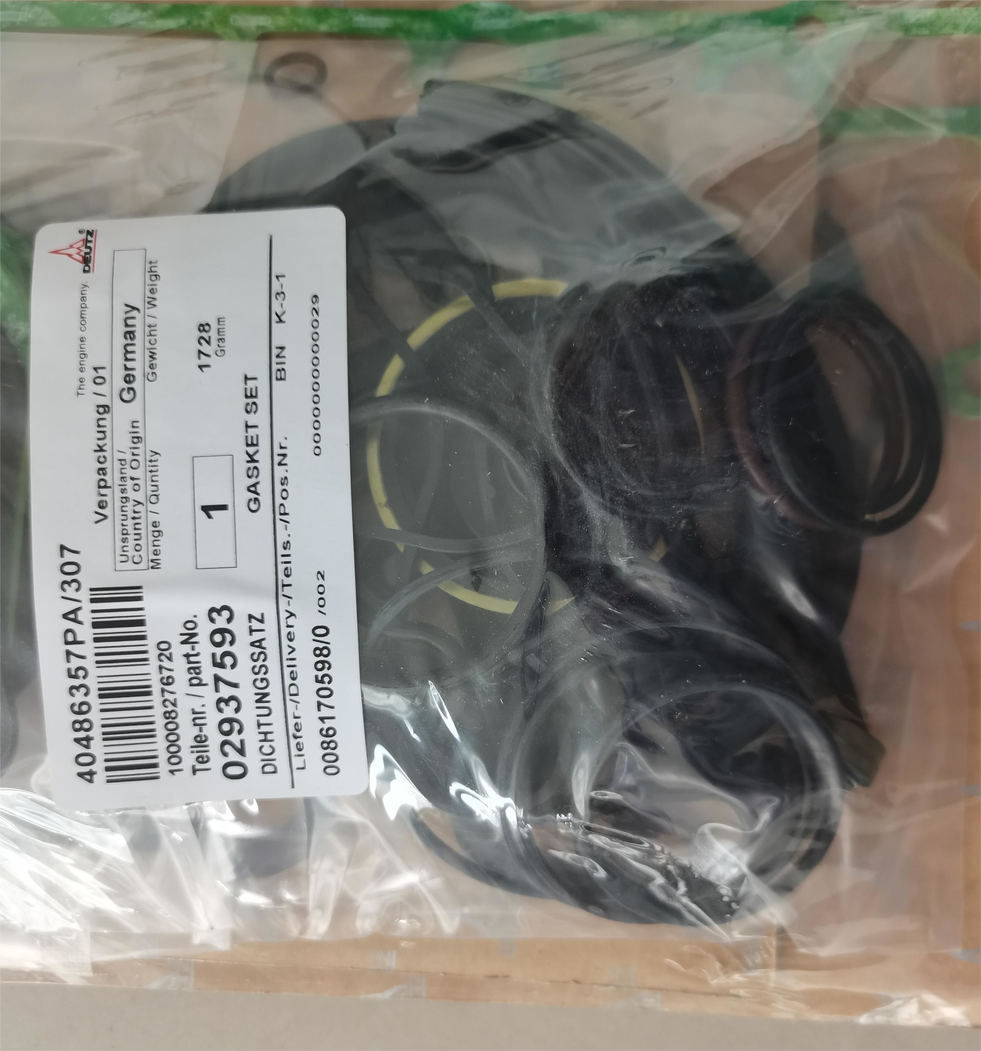 Deutz Engine D2011L04 I Gasket Set Overhaul Gasket Kit 02937593