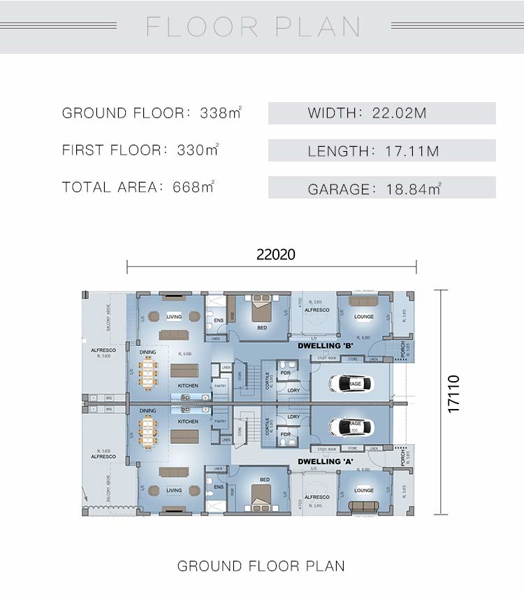 EU/AU/NZ/USA Fire-proof Light Steel Framing Prefabricated Luxury Duplex Villa