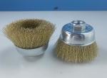 Rotary Silver Color Bowl Crimped Wire Steel Cup Brush 75mm OD Fit Cleaning Welds
