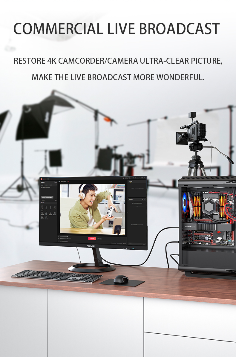 Professional SMD Mounting Type 4K Audio Video Capture Card for Live Recording and OBS
