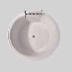 Round Acrylic Freestanding Bath Tub White freestanding soaking bathtub