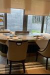 10 Seats Upper Fume Exhaustion Oval Shape Japanese Teppanyaki Grill Table