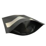 Custom Logo Black Plastic Polybag Food Package with Window Gravure Printing Size