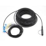 G657A1 OptiTap MPO To LC UPC 12 Cores Outdoor Waterproof Cable 9/125 LSZH Jacket