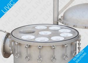 Quality Liquid Industrial Cartridge Filter Housing Horizontal / Vertical Wtih Flange Sealing Lid wholesale