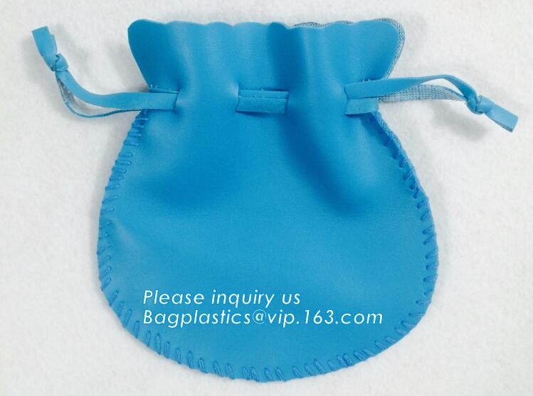 Soft Best Selling Pu Leather Drawstring Bag,PU Leather Earphone Headphone Drawstring Pouch Bag, Bagease, Bagplastics