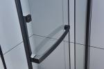 Tempered Glass Corner Quadrant Shower Enclosure Black ISO9001