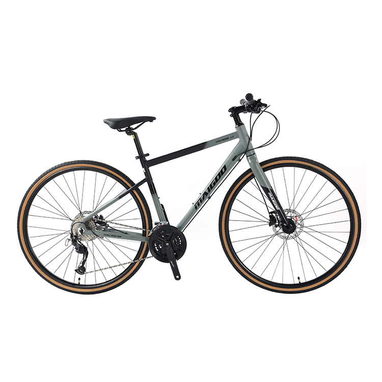 27 Speeds Design Speed Adult 700*35C Flat Bar Road Bike with Customizable Alloy Fork