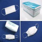 Disposable Type I II Iir Protective Black White Earloop PP 3ply Non-Woven Face