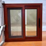 Aluminum Sliding Window for Bathroom woodgrain color