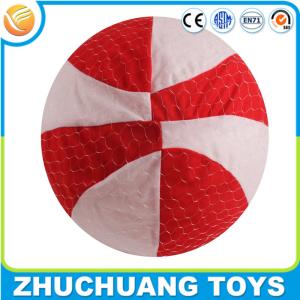 Quality 40cm kids inflatable ball plush fabric covered beach basketball toys wholesale