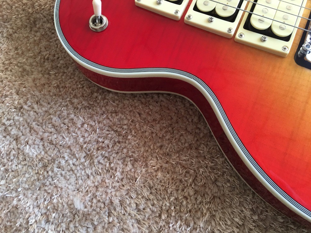 LP custom guitar with Floyd rose bridge and 3 Humbacker Ace Frehley Budokan Signature LP Custom Electric Guitar lightnin