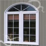 Customized Arched UPVC Casement Window With Thermal Insulation Wind Load