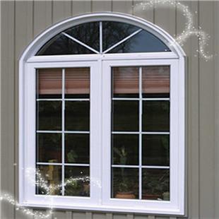 Customized Arched UPVC Casement Window With Thermal Insulation Wind Load