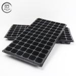 Durable Black Plastic Seedling Trays for Greenhouses Recycled Material 50 Cell