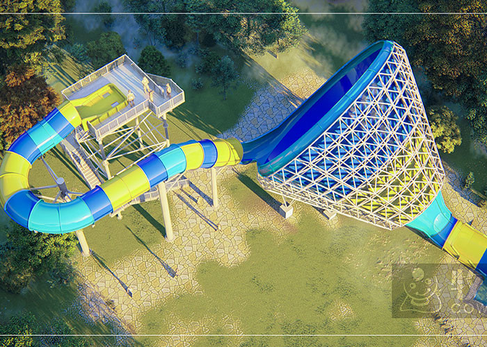 Fiberglass Tornado Water Slide Factory In China Outdoor Amusement Park Equipment