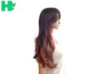 Natural Curly Ombre Synthetic Hair Wigs / Swiss Lace Synthetic Wigs